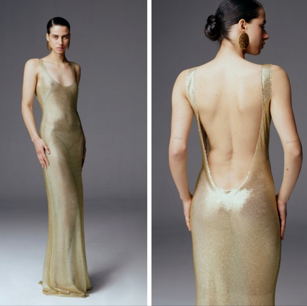 S-3. NWT THE NEW ARRIVALS BY ILKYAZ OZEL DARIA DRESS IN SOLAR FLARE